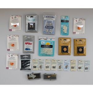 Lot of 23 - Jewelry Making Lot Butterfly Beads Charms Gemstones Craft Supplies